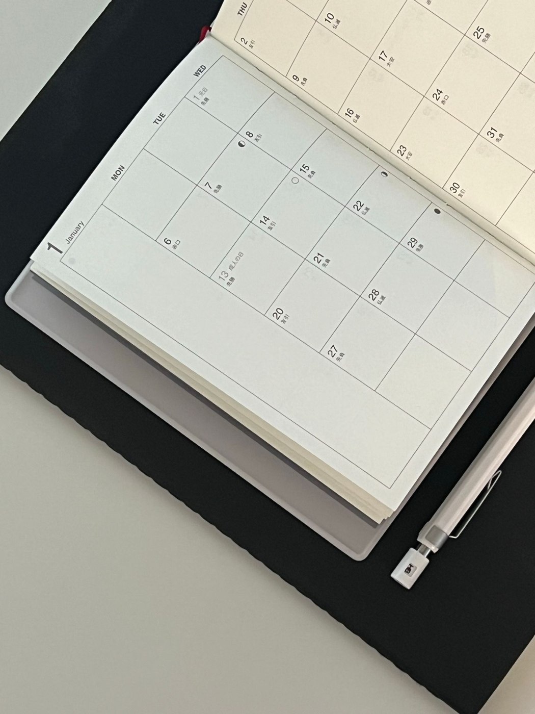 Close up of an Open Calendar