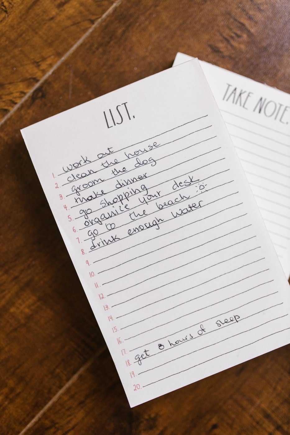 To Do List on a Notepad